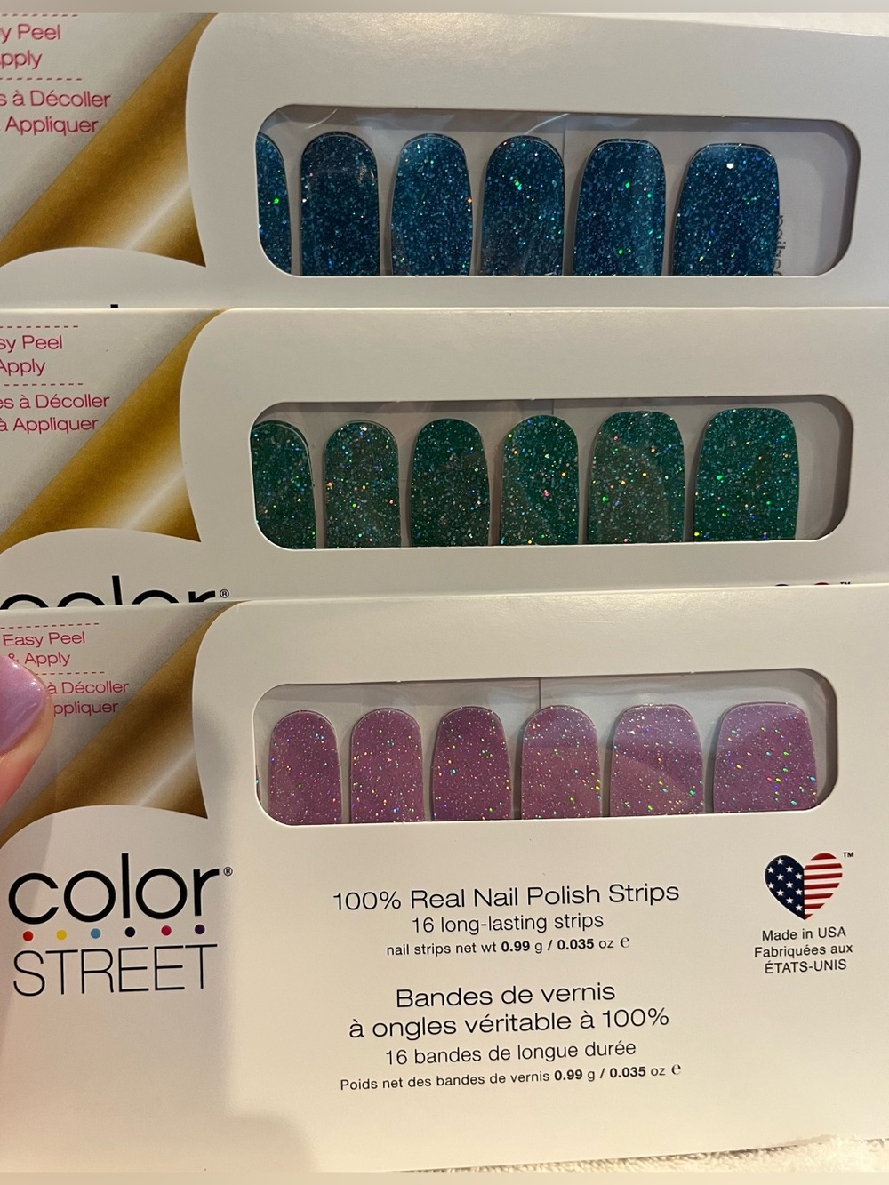 Glittery Color Street trio